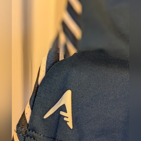 Antigua Blue Sleeveless Dos Rios Golf Shirt Stripe Back Women Size M - Picture 3 of 7